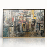 Expressive Brutalist Wall Art | Abstract Geometric Industrial Design Canvas