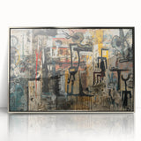 Expressive Brutalist Wall Art | Abstract Geometric Industrial Design Canvas