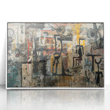 Expressive Brutalist Wall Art | Abstract Geometric Industrial Design Canvas