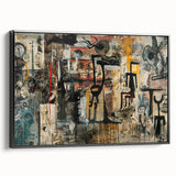 Expressive Brutalist Wall Art | Abstract Geometric Industrial Design Canvas