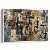 Expressive Brutalist Wall Art | Abstract Geometric Industrial Design Canvas