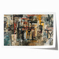 Expressive Brutalist Wall Art | Abstract Geometric Industrial Design Canvas
