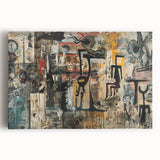 Expressive Brutalist Wall Art | Abstract Geometric Industrial Design Canvas