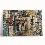 Expressive Brutalist Wall Art | Abstract Geometric Industrial Design Canvas