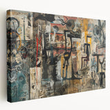 Expressive Brutalist Wall Art | Abstract Geometric Industrial Design Canvas
