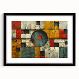 Bold Brutalist Wall Art | Geometric Abstract Industrial Design Canvas