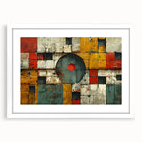 Bold Brutalist Wall Art | Geometric Abstract Industrial Design Canvas