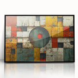 Bold Brutalist Wall Art | Geometric Abstract Industrial Design Canvas