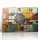 Bold Brutalist Wall Art | Geometric Abstract Industrial Design Canvas