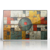 Bold Brutalist Wall Art | Geometric Abstract Industrial Design Canvas