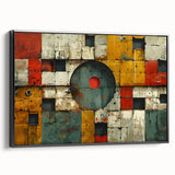 Bold Brutalist Wall Art | Geometric Abstract Industrial Design Canvas