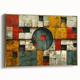 Bold Brutalist Wall Art | Geometric Abstract Industrial Design Canvas