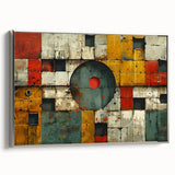 Bold Brutalist Wall Art | Geometric Abstract Industrial Design Canvas