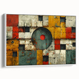 Bold Brutalist Wall Art | Geometric Abstract Industrial Design Canvas