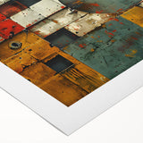 Bold Brutalist Wall Art | Geometric Abstract Industrial Design Canvas