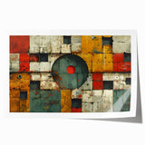 Bold Brutalist Wall Art | Geometric Abstract Industrial Design Canvas