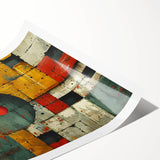 Bold Brutalist Wall Art | Geometric Abstract Industrial Design Canvas