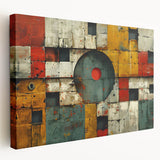 Bold Brutalist Wall Art | Geometric Abstract Industrial Design Canvas