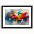 Vibrant Brutalist Wall Art | Colorful Abstract Geometric Industrial Canvas
