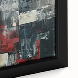 Industrial Brutalist Wall Art | Abstract Geometric Canvas with Raw Texture