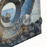 Brutalist Industrial Art | Natural Fusion with Abstract Concrete Sculpture