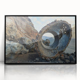 Brutalist Industrial Art | Natural Fusion with Abstract Concrete Sculpture