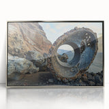 Brutalist Industrial Art | Natural Fusion with Abstract Concrete Sculpture