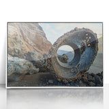 Brutalist Industrial Art | Natural Fusion with Abstract Concrete Sculpture