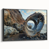 Brutalist Industrial Art | Natural Fusion with Abstract Concrete Sculpture