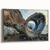 Brutalist Industrial Art | Natural Fusion with Abstract Concrete Sculpture