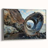 Brutalist Industrial Art | Natural Fusion with Abstract Concrete Sculpture