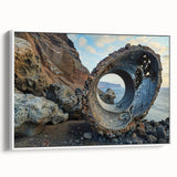 Brutalist Industrial Art | Natural Fusion with Abstract Concrete Sculpture