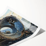 Brutalist Industrial Art | Natural Fusion with Abstract Concrete Sculpture