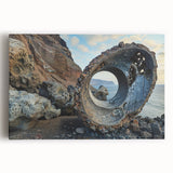 Brutalist Industrial Art | Natural Fusion with Abstract Concrete Sculpture