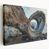 Brutalist Industrial Art | Natural Fusion with Abstract Concrete Sculpture