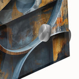 Industrial Brutalist Wall Art | Abstract Circular Geometric Metal Design