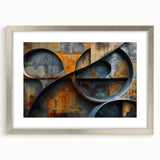Industrial Brutalist Wall Art | Abstract Circular Geometric Metal Design