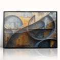 Industrial Brutalist Wall Art | Abstract Circular Geometric Metal Design
