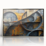 Industrial Brutalist Wall Art | Abstract Circular Geometric Metal Design