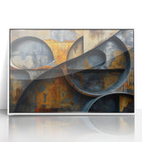 Industrial Brutalist Wall Art | Abstract Circular Geometric Metal Design