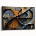 Industrial Brutalist Wall Art | Abstract Circular Geometric Metal Design
