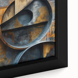 Industrial Brutalist Wall Art | Abstract Circular Geometric Metal Design