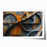 Industrial Brutalist Wall Art | Abstract Circular Geometric Metal Design