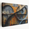 Industrial Brutalist Wall Art | Abstract Circular Geometric Metal Design
