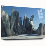 Monumental Brutalist Wall Art | Abstract Geometric Architectural Design