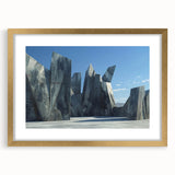 Monumental Brutalist Wall Art | Abstract Geometric Architectural Design