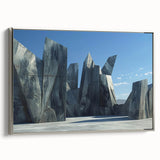 Monumental Brutalist Wall Art | Abstract Geometric Architectural Design