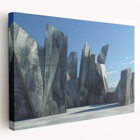 Monumental Brutalist Wall Art | Abstract Geometric Architectural Design