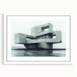 Minimalist Brutalist Wall Art | Geometric Concrete Architectural Design