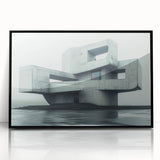 Minimalist Brutalist Wall Art | Geometric Concrete Architectural Design